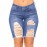 Blue Making Waves Denim Bermudas